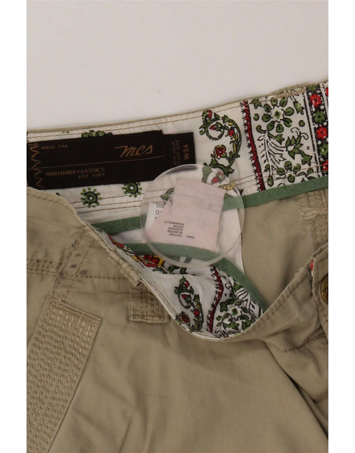 Męskie spodenki cargo Marlboro Classics W34, duże, bawełniane w kolorze khaki