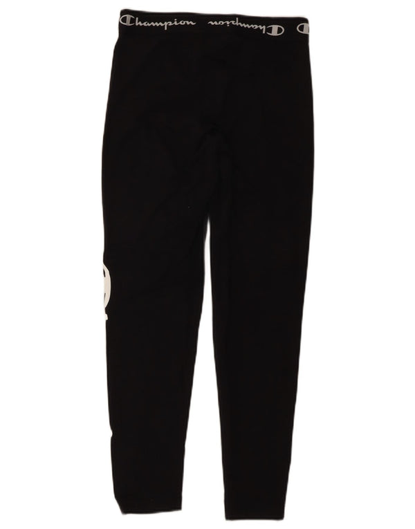 Damskie legginsy CHAMPION Graphic UK 4 XS, czarne, bawełniane