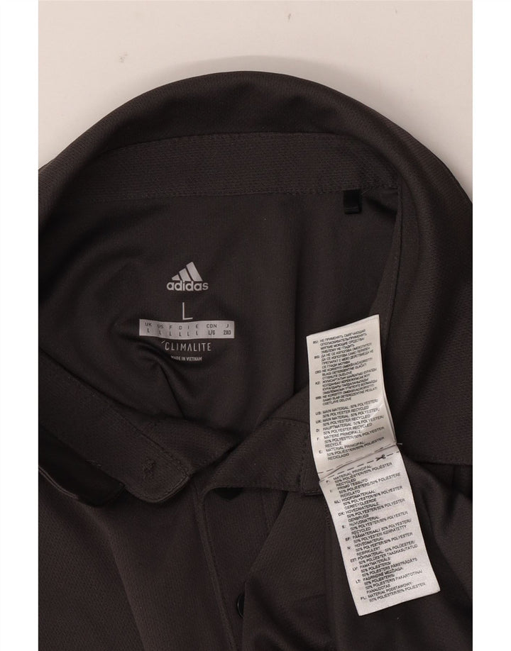 Męska koszulka polo ADIDAS Climalite, duża, szara, z poliestru