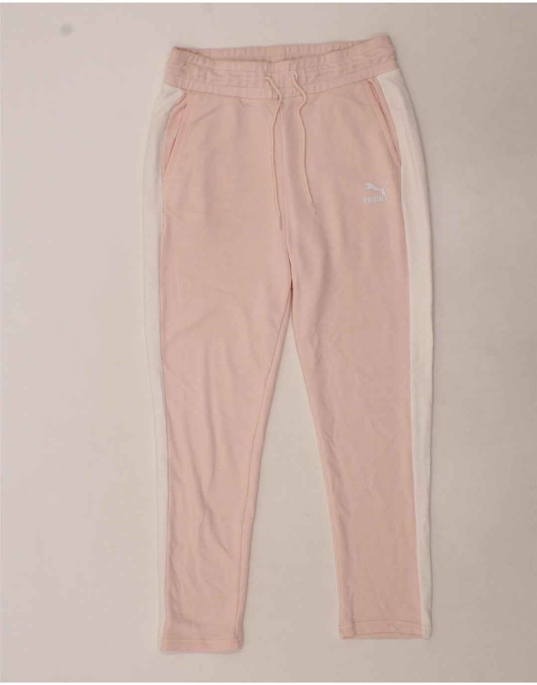 PUMA Womens Tracksuit Trousers UK 10 Small  Pink Colourblock Vintage Puma and Second-Hand Puma from Messina Hembry 