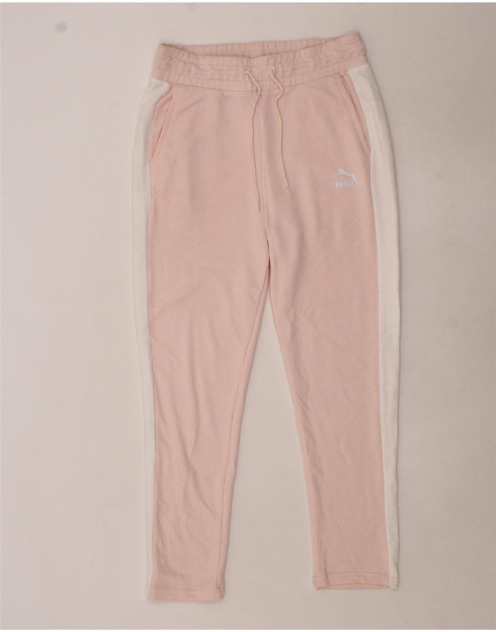 PUMA Womens Tracksuit Trousers UK 10 Small  Pink Colourblock Vintage Puma and Second-Hand Puma from Messina Hembry 