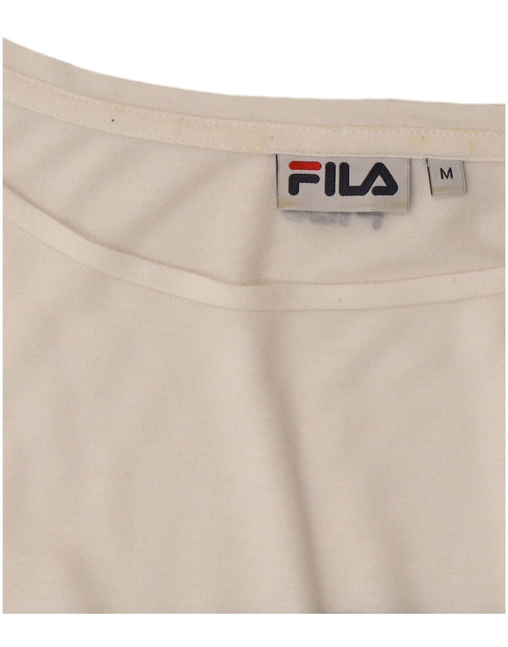 Damska koszulka oversize Fila Top UK 14 w średnie białe paski