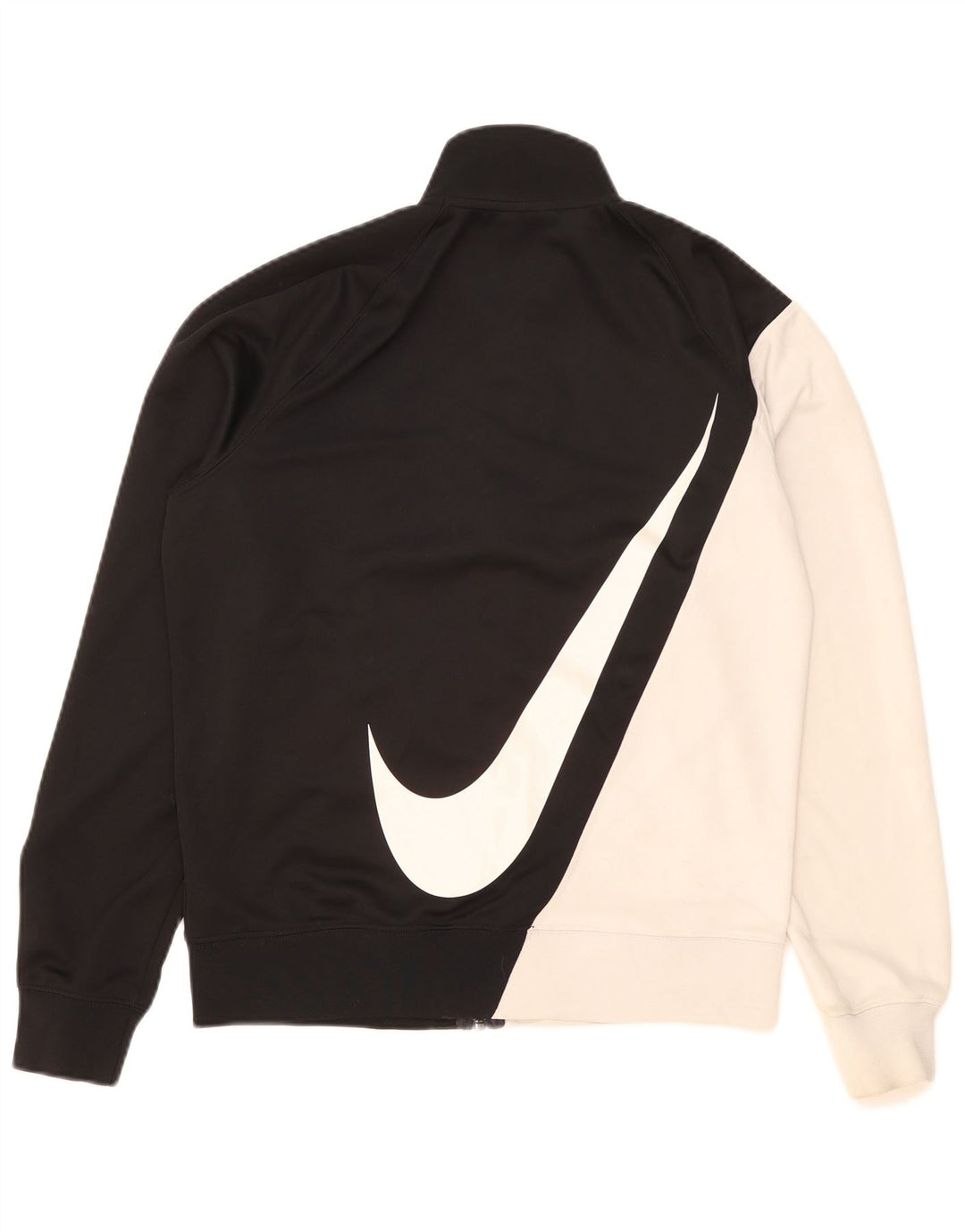 Męska kurtka dresowa NIKE z grafiką, mała, czarna, z poliestru w blokach kolorów