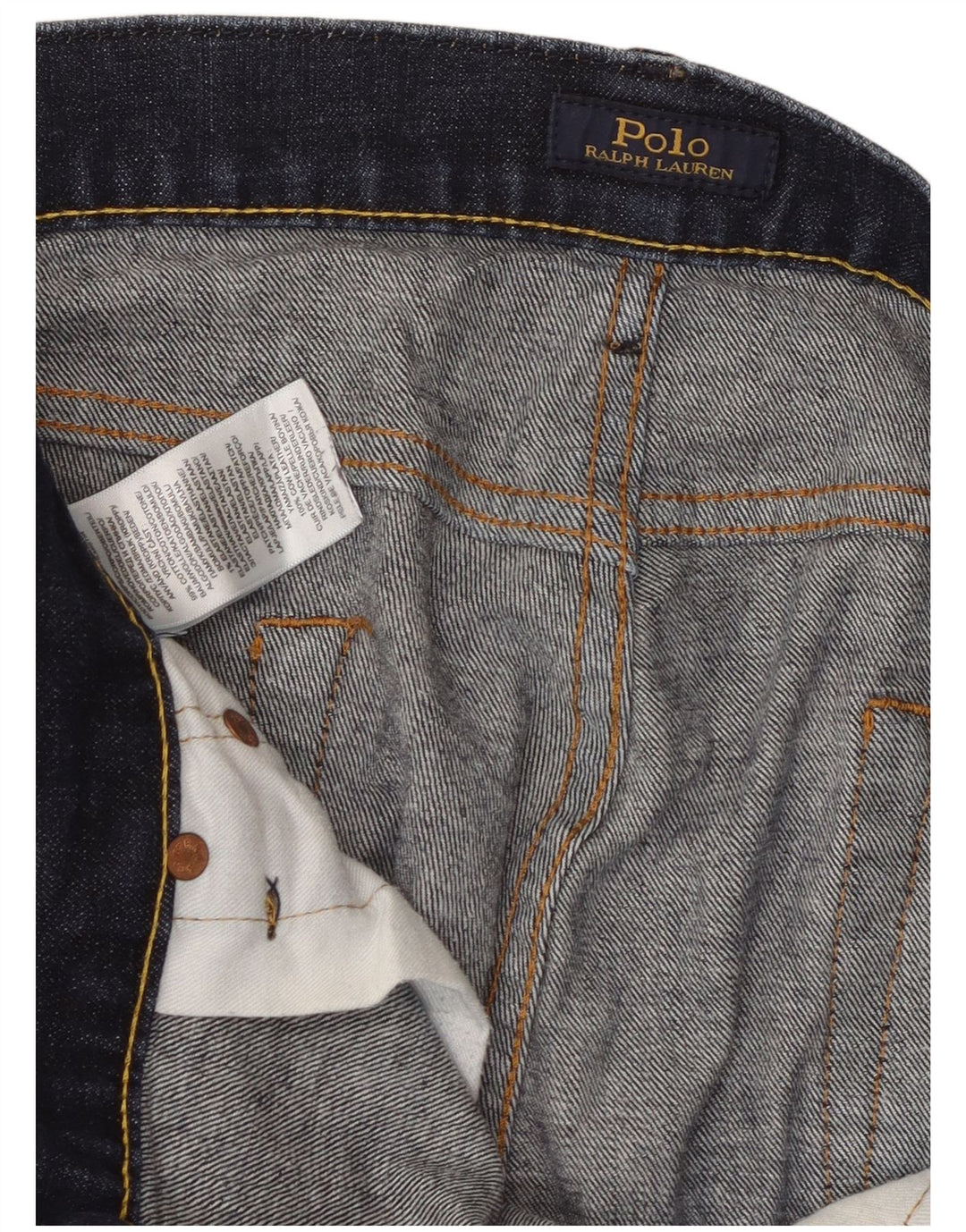 Polo Ralph Lauren Męskie obcisłe dżinsy W36 L32 Granatowa bawełna