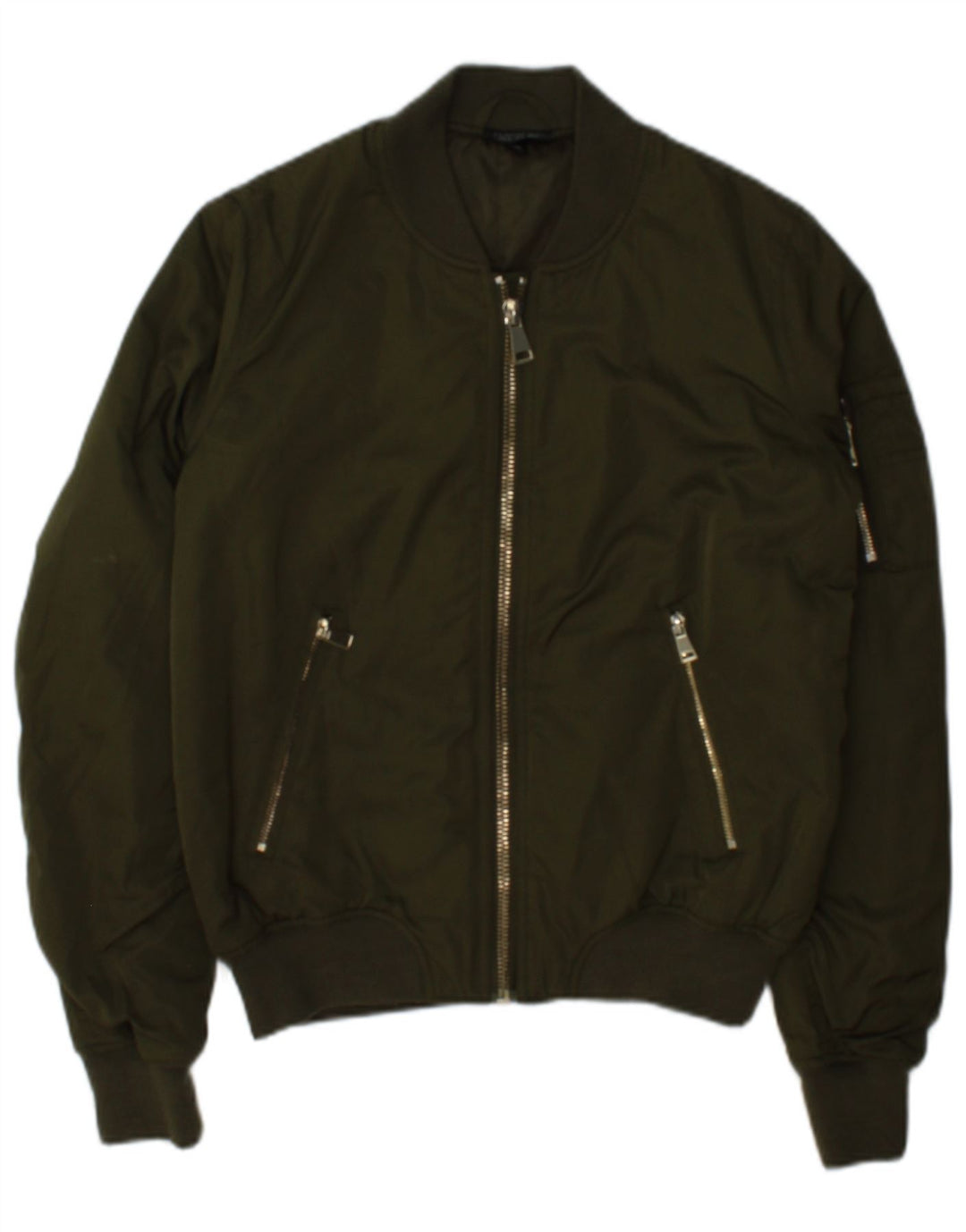 Damska kurtka bomberka Topshop UK 8, mała, khaki, poliester
