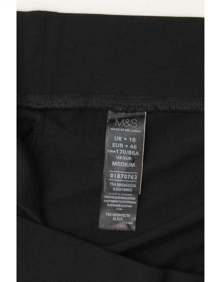 Legginsy damskie Marks & Spencer UK 18 XL, czarne, bawełniane