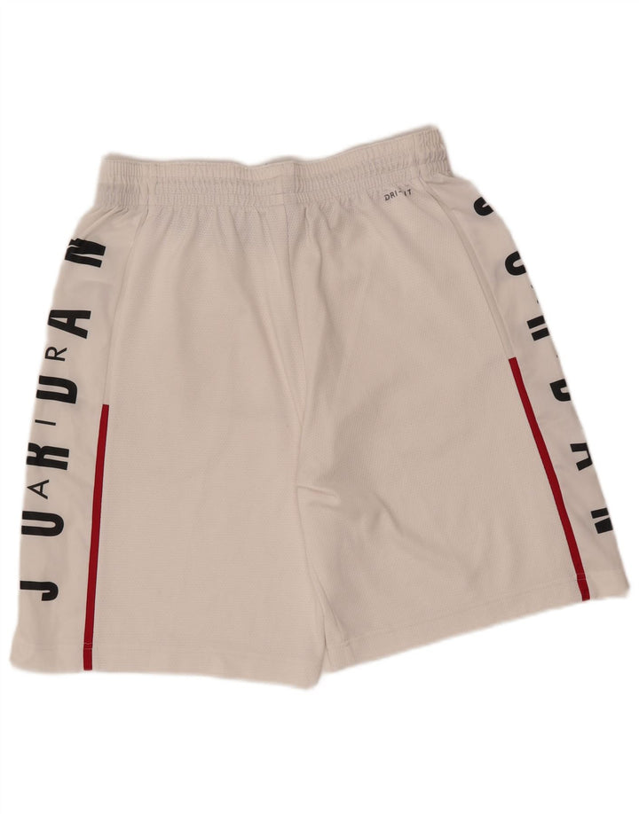 Męskie spodenki sportowe Jordan Dri Fit Graphic, duże, białe, poliestrowe