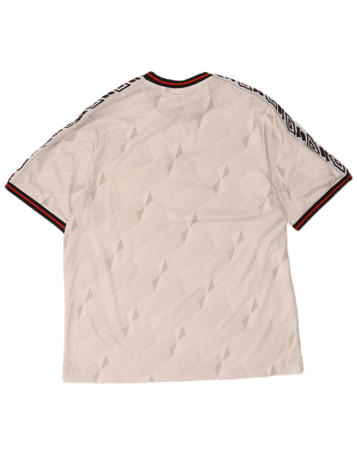 Męska koszulka z grafiką Umbro, duża, biała, geometryczna