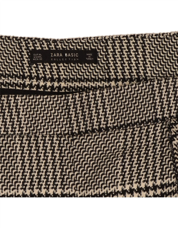 ZARA Womens Casual Shorts XL W32  Grey Houndstooth Vintage Zara and Second-Hand Zara from Messina Hembry 