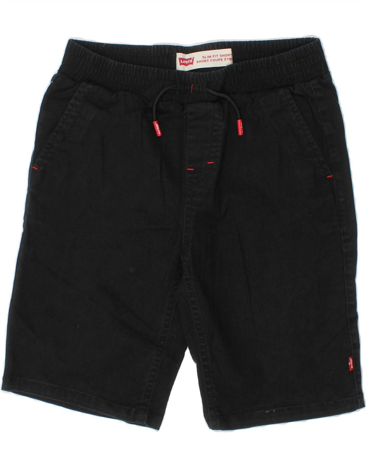 LEVI'S Boys Slim Chino Shorts 7-8 Years W24 Black Cotton Vintage Levi's and Second-Hand Levi's from Messina Hembry 