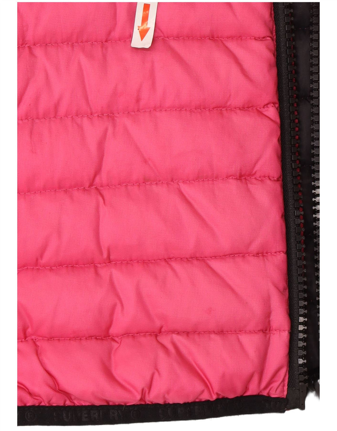 Damska wyściełana kurtka z kapturem Superdry UK 10, mały, różowy nylon