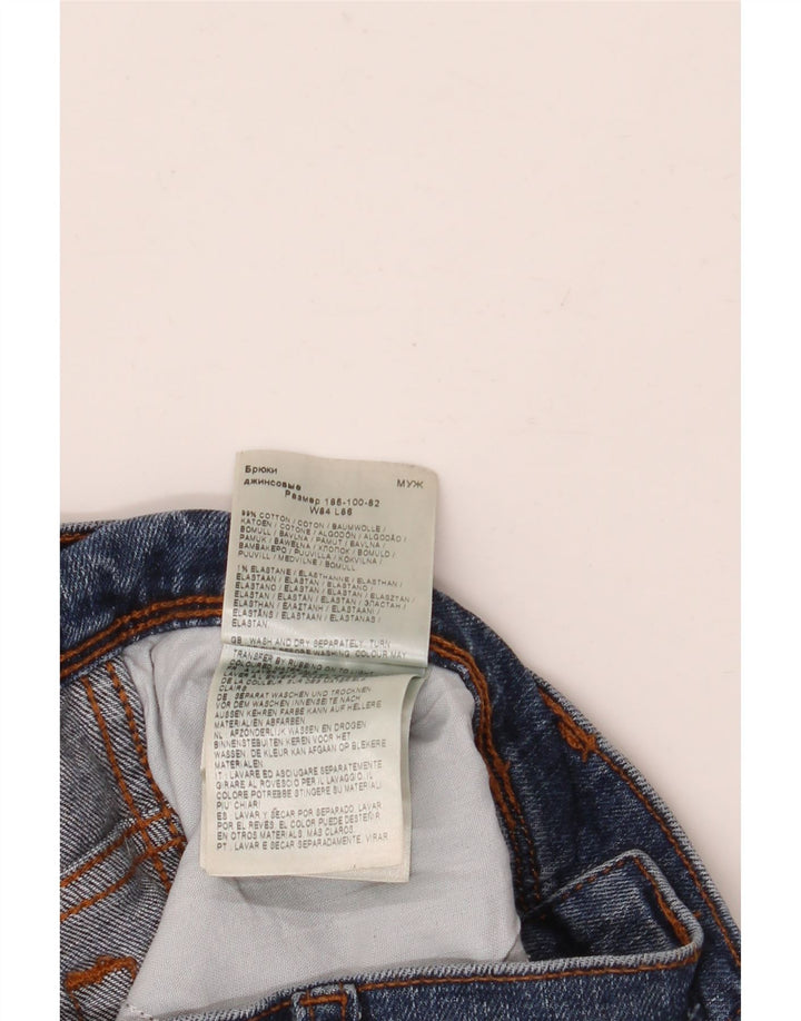 Męskie jeansy Wrangler Texas Slim W33 L34 Niebieskie bawełniane