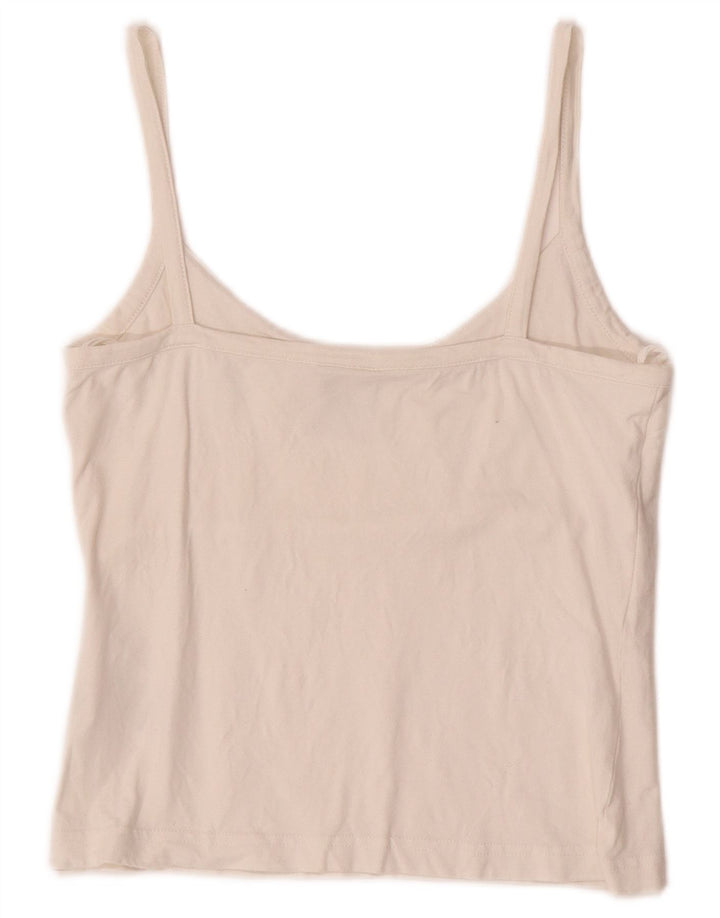 Damski top ADIDAS na ramiączkach UK 12, średni, złamanej bieli, bawełniany