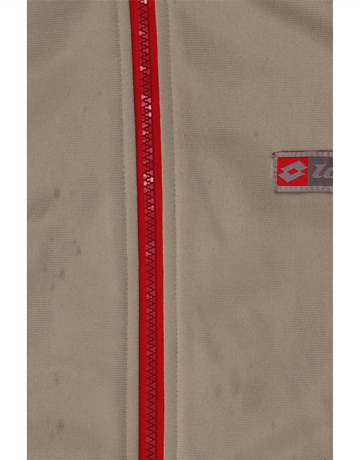 LOTTO Mens Tracksuit Top Jacket Large Beige Polyester Vintage Lotto and Second-Hand Lotto from Messina Hembry 