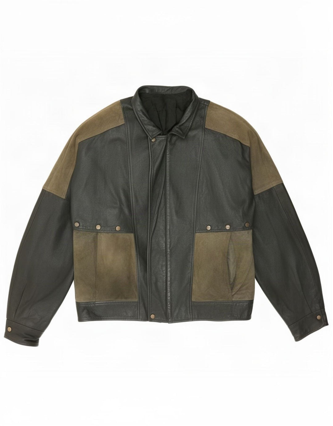 Męska kurtka skórzana Maxime IT 56 3XL w kolorze khaki