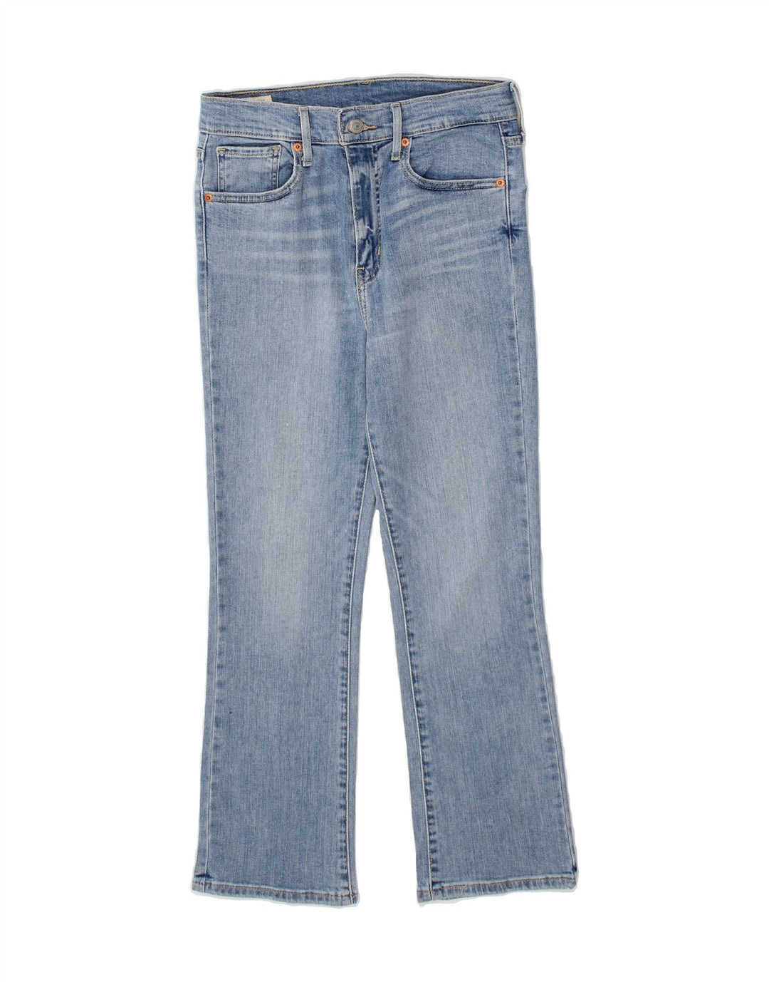LEVI'S Womens Crop Straight Jeans W27 L26 Blue Cotton Vintage Levi's and Second-Hand Levi's from Messina Hembry 