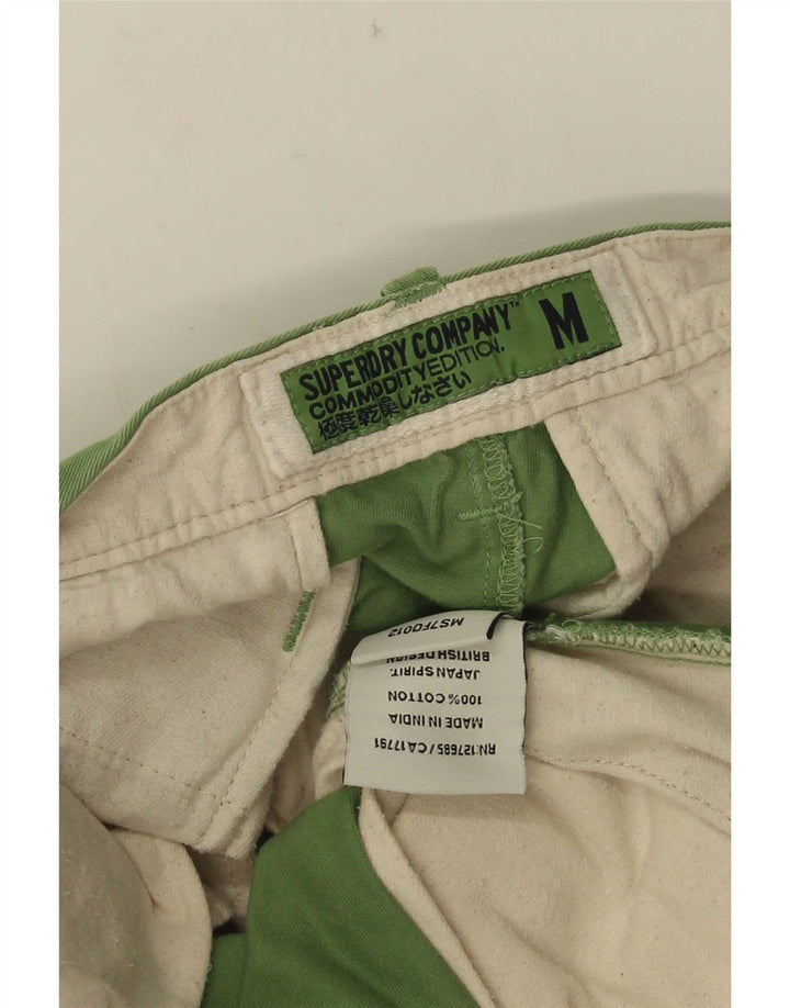 Męskie spodenki chino Superdry, średnie W30, zielone, bawełniane