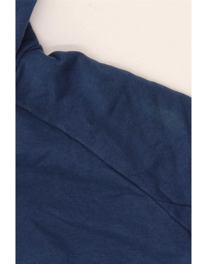 Męska bluza z kapturem Adidas Graphic, średnia niebieska, bawełniana