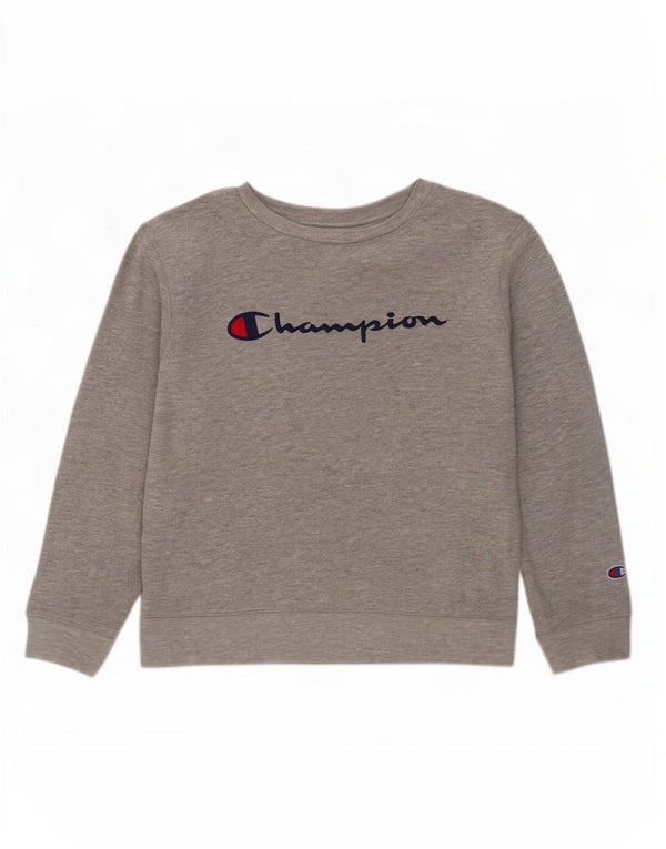 Damska bluza Champion Graphic Crop Sweatshirt UK 14, duża, szara bawełna