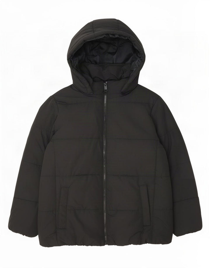 Damska ocieplana kurtka z kapturem Marks & Spencer UK 22 3XL Czarny poliester