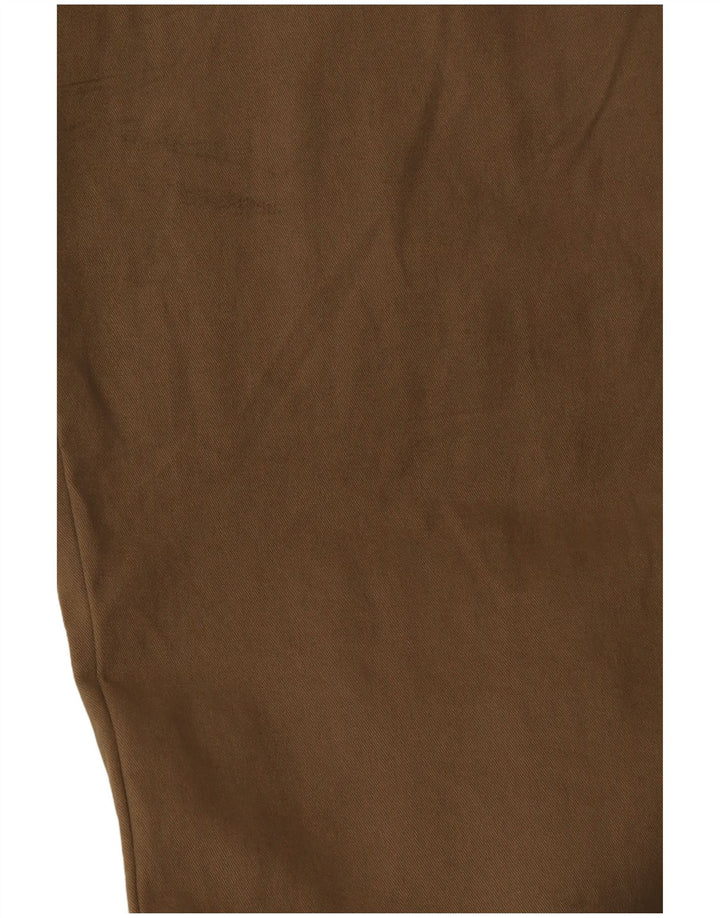 Męskie spodnie chino o regularnym kroju Marks & Spencer W42 L29 Brązowa bawełna