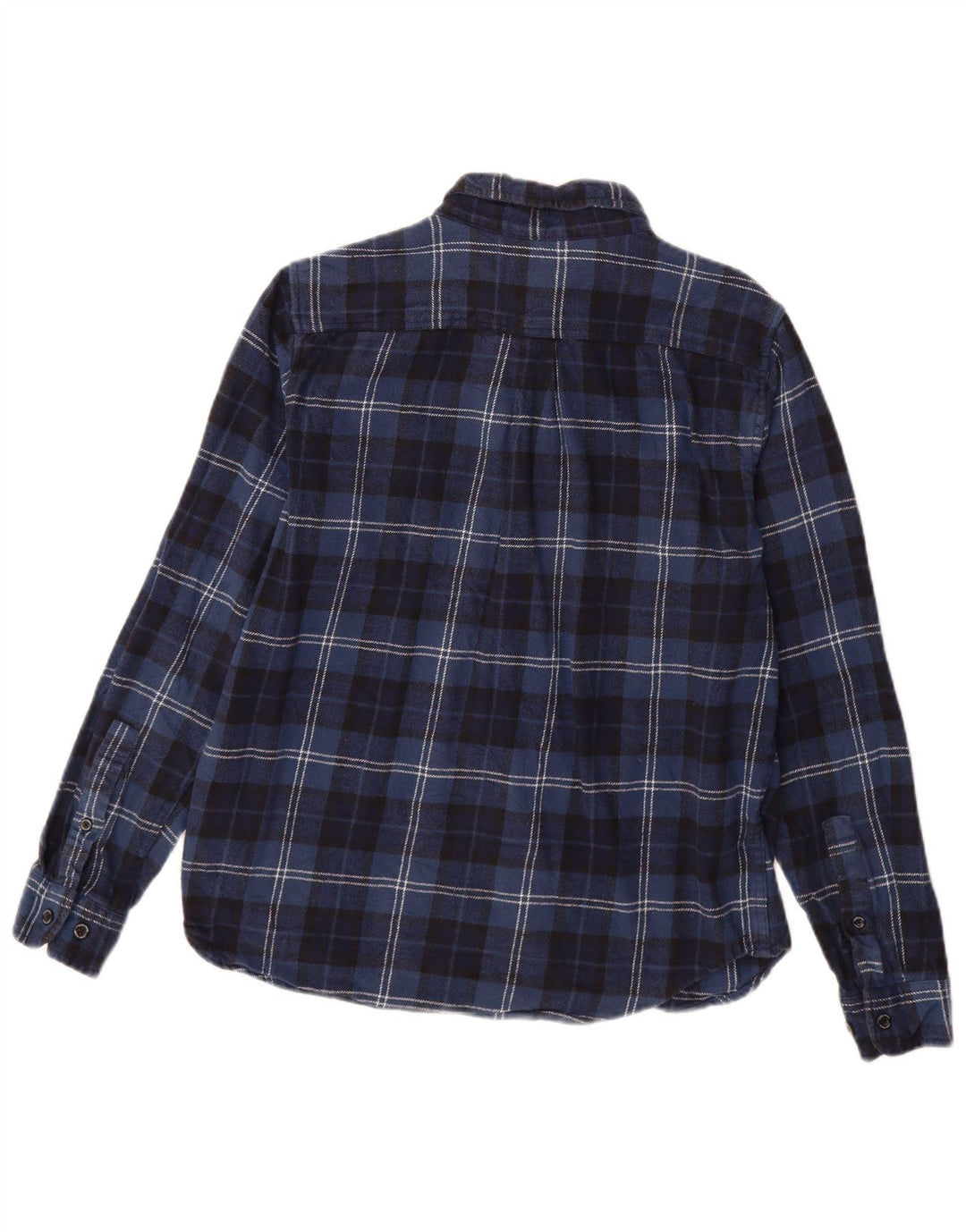Koszula flanelowa męska Eddie Bauer, bawełniana, w średnią granatową kratkę