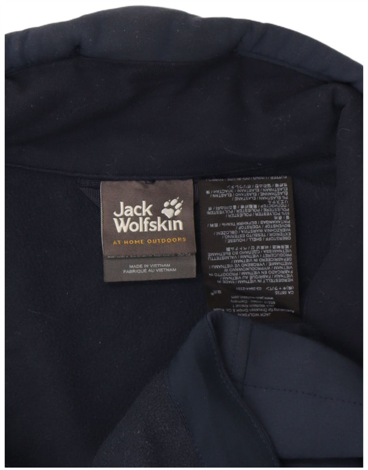 Męska kurtka wiatrówka Jack Wolfskin UK 40, duża, granatowa, poliestrowa