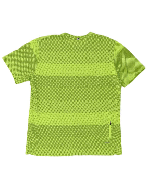 Męski T-shirt Nike Dri Fit Top XL Zielony geometryczny poliester