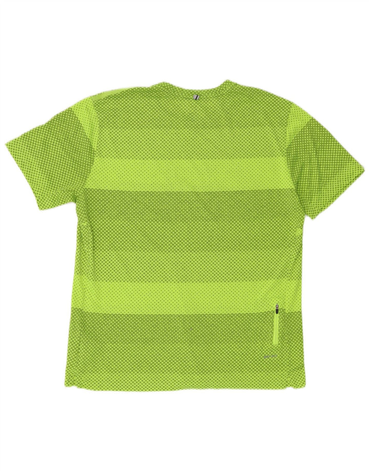 Męski T-shirt Nike Dri Fit Top XL Zielony geometryczny poliester