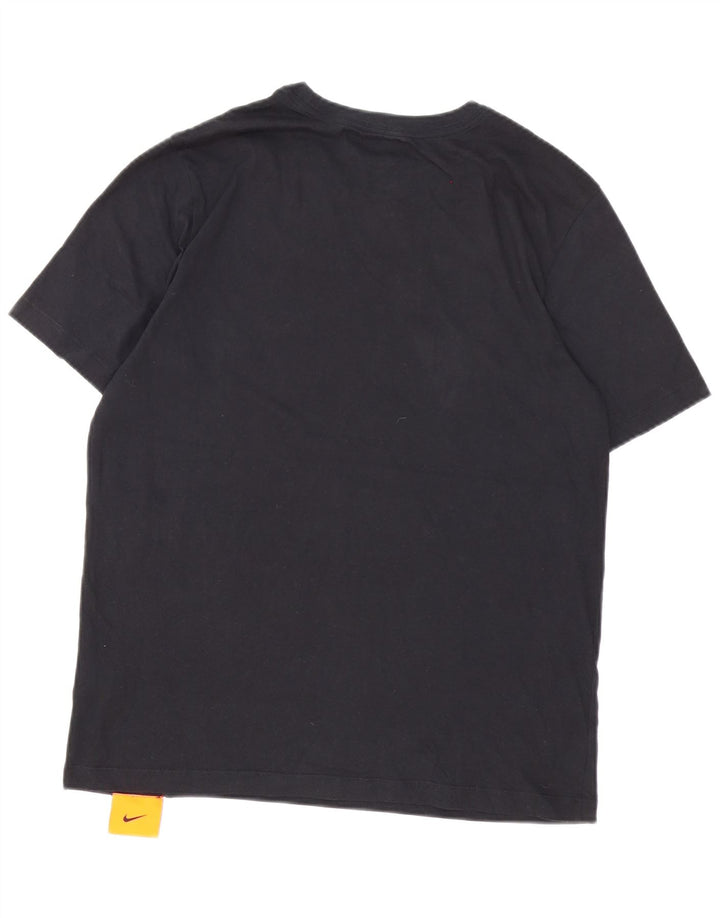 Męski T-shirt z grafiką Nike, średni czarny, bawełniany