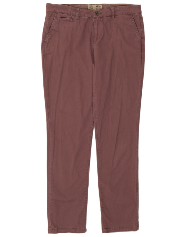 Spodnie damskie Fat Face Slim Chino UK 14 Large W34 L31 Fioletowa bawełna