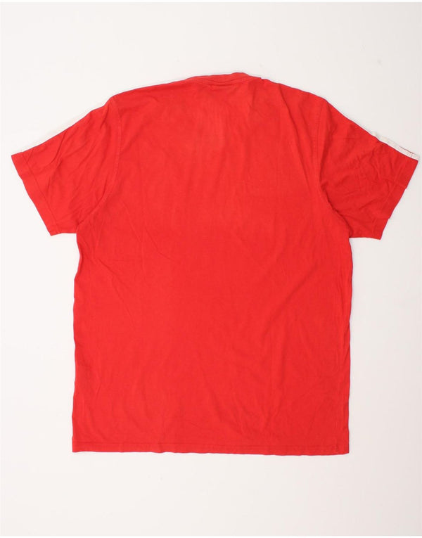 Adidas Męska koszulka graficzna Top UK 46/48 XL Czerwona bawełna