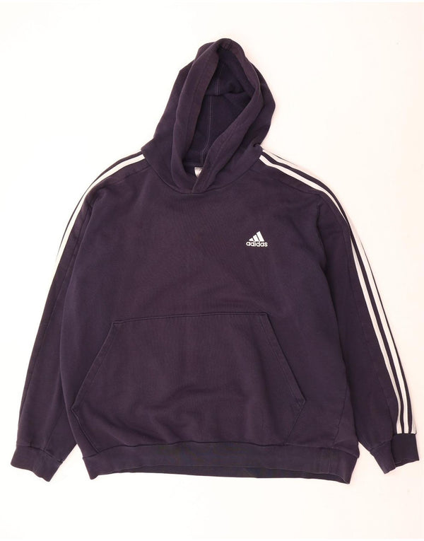 Adidas Męska bluza z kapturem 2XL Granatowa, bawełniana