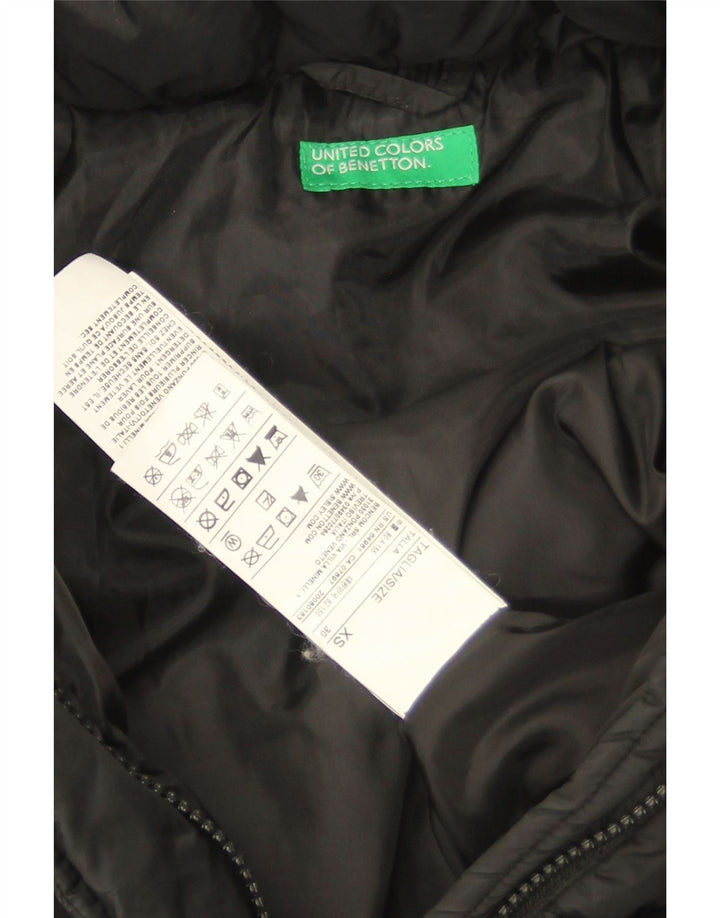 Damska kurtka oversize Benetton UK 6 XS, czarna, poliamidowa