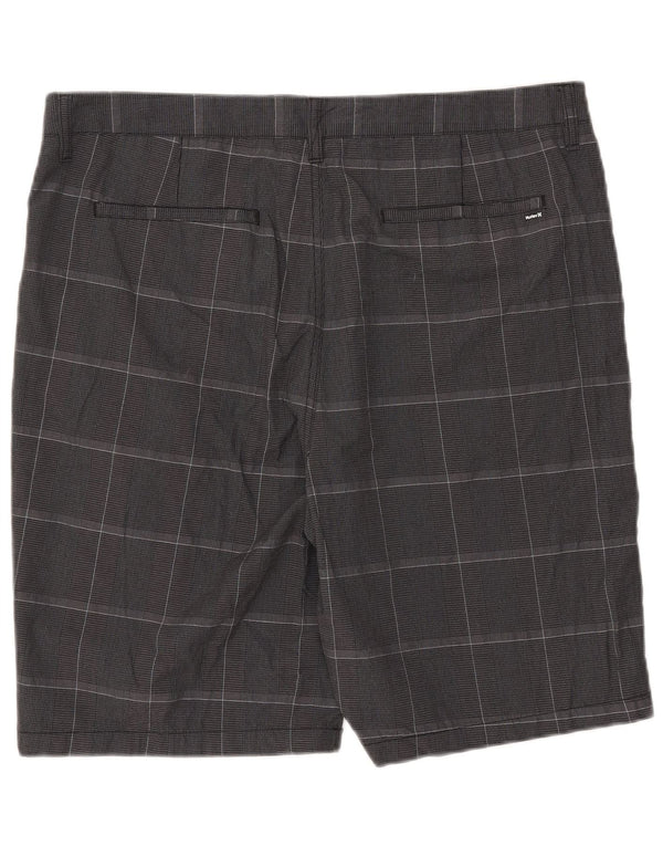 Męskie spodenki chino Hurley W38 XL, szary poliester w kratę