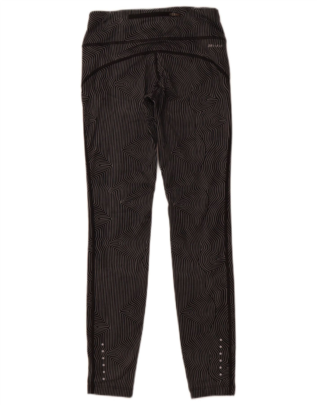 Damskie legginsy NIKE Dri Fit UK 6 XS w szare prążki