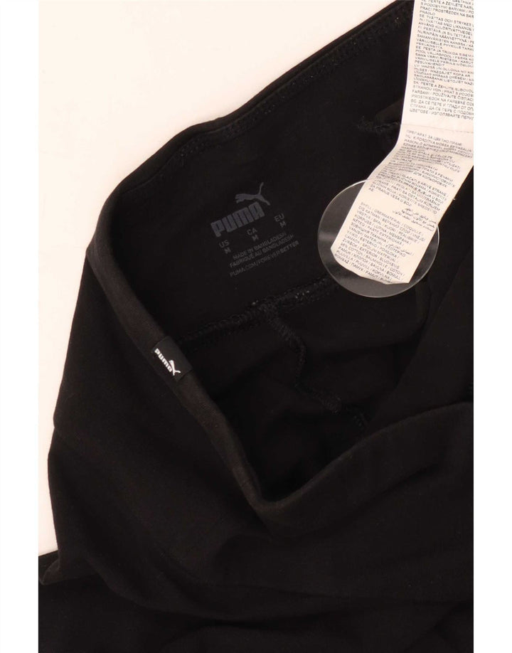 Damskie legginsy Puma Graphic Crop UK 12, średnie, czarne, bawełniane