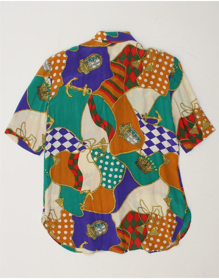 FIORELLA RUBINO Damska bluzka koszulowa UK 14 Średni wielobarwny patchwork