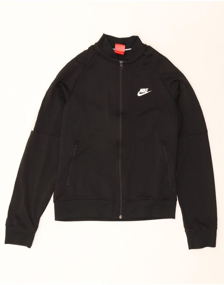Damska bluza dresowa oversize NIKE UK 10, mała, czarna, z blokami kolorów