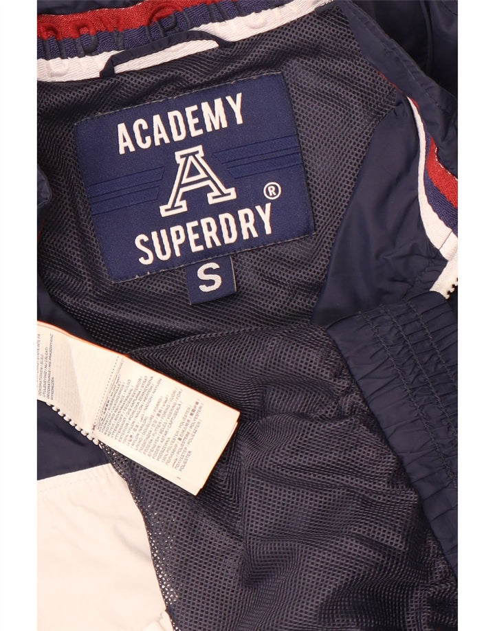Damska kurtka dresowa Superdry UK 10, mała, granatowa, z blokami kolorów