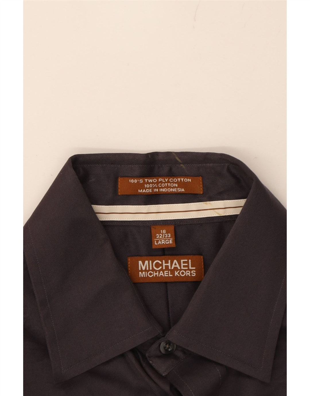 MICHAEL KORS Mens Shirt Size 16 Large Purple Cotton Vintage Michael Kors and Second-Hand Michael Kors from Messina Hembry 