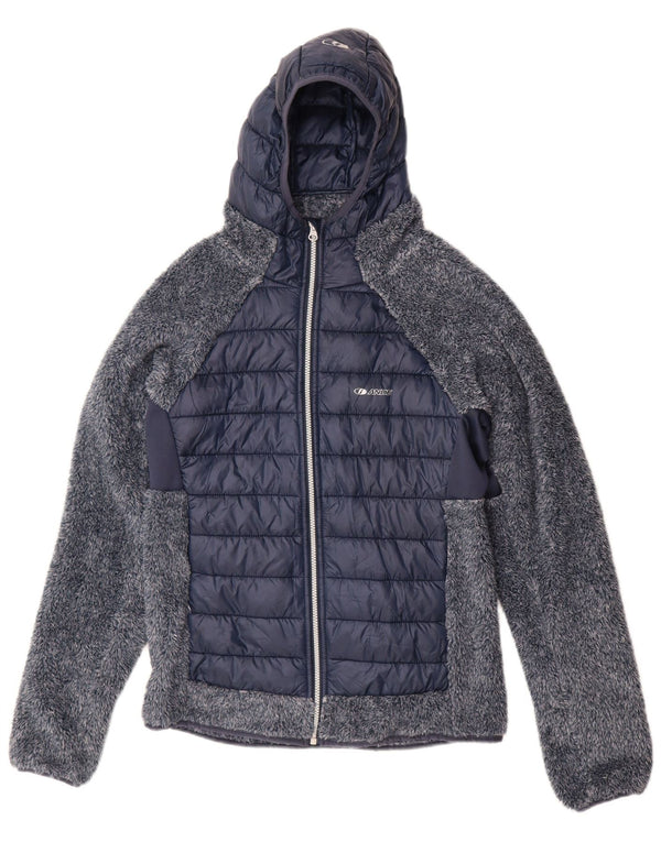 Damska kurtka polarowa z kapturem Ande, wyściełana, UK 18 XL, granatowa, poliester