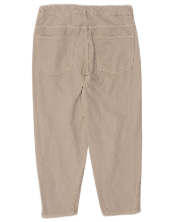 Zwężane dżinsy dziewczęce ZARA z wysokim stanem, 13-14 lat W28 L22 Białe