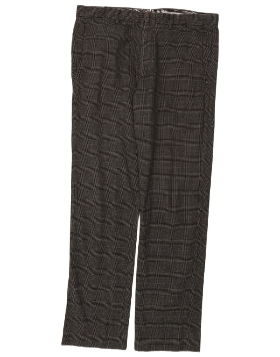 Męskie spodnie chino Gap Extra Sim Fit W34 L32 Szara bawełniana krata
