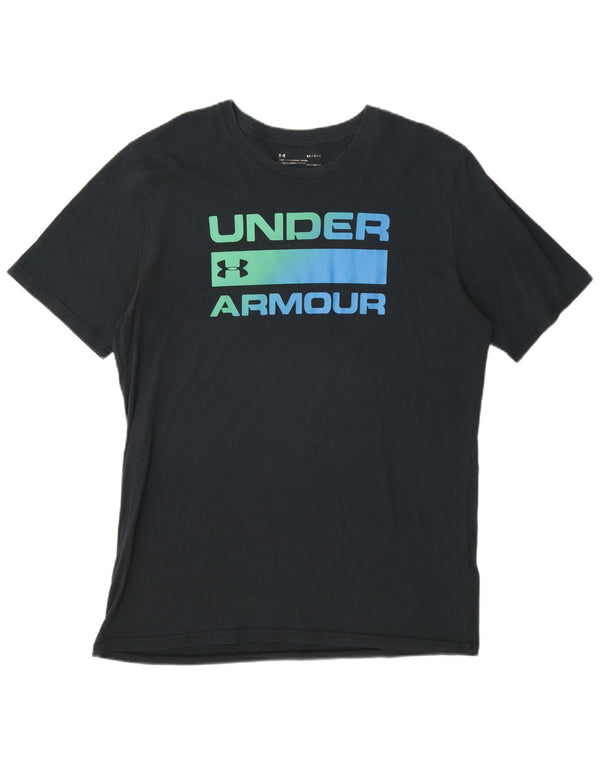 Męski t-shirt z grafiką Under Armour Heat Gear, duży, czarny