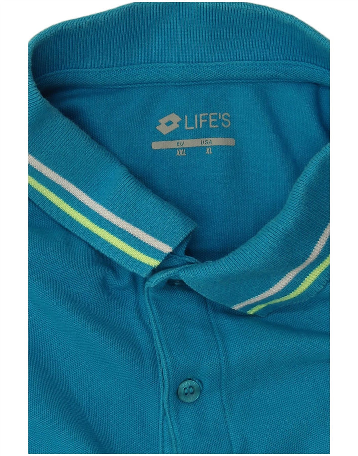 Męska koszulka polo XL LOTTO w kolorze niebieskim