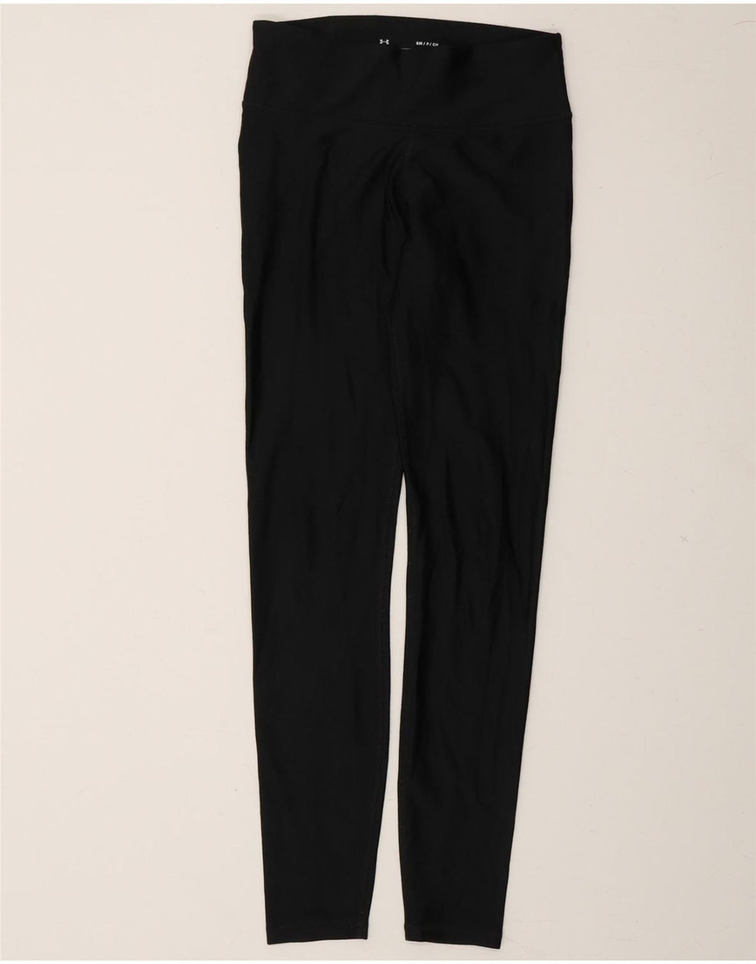 UNDER ARMOUR Womens Graphic Leggings UK 8 Small Black Polyester Vintage Under Armour and Second-Hand Under Armour from Messina Hembry 