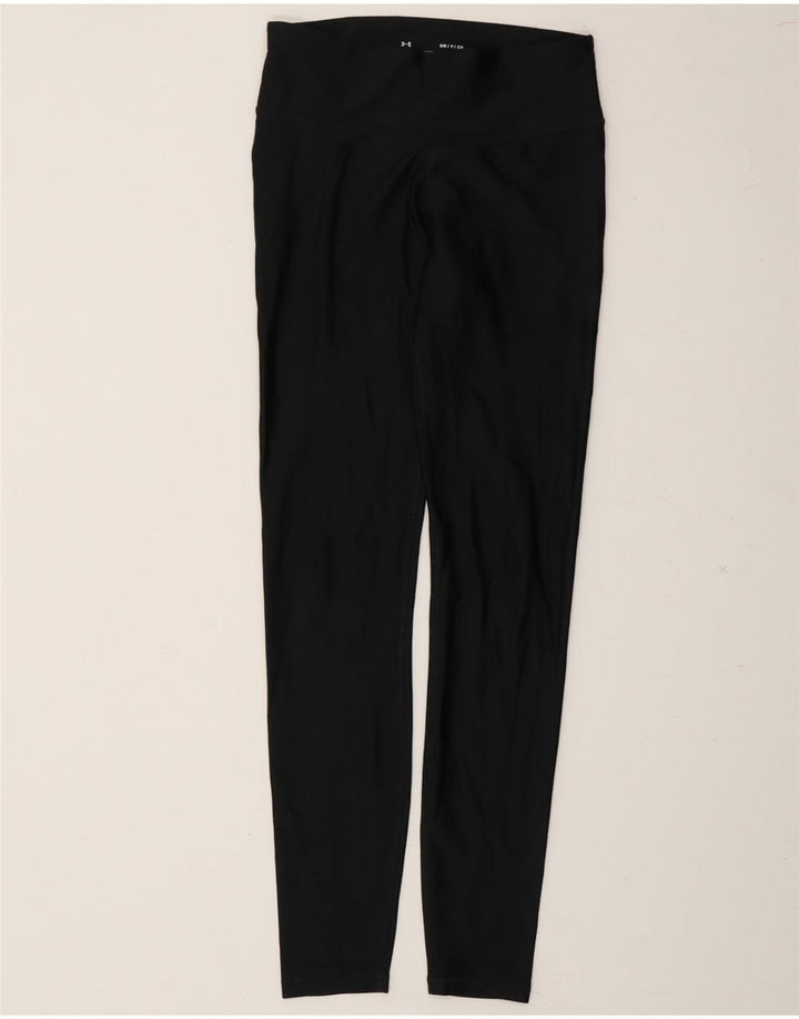 UNDER ARMOUR Womens Graphic Leggings UK 8 Small Black Polyester Vintage Under Armour and Second-Hand Under Armour from Messina Hembry 