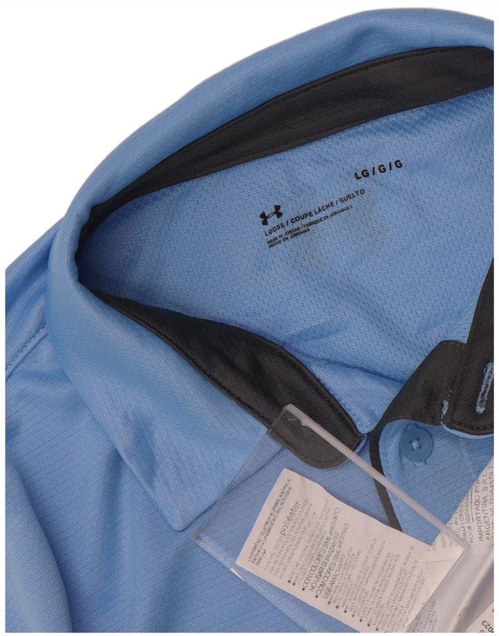 Męska koszulka polo Under Armour, duża, niebieska, z poliestru