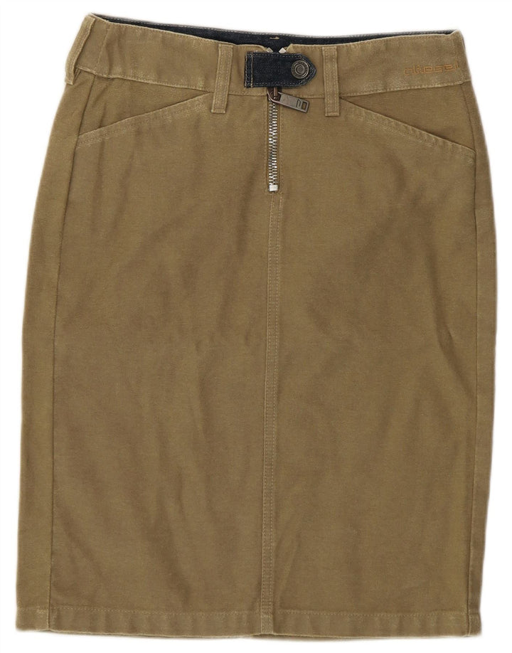 Damska spódnica ołówkowa Diesel W26 Mała bawełna khaki